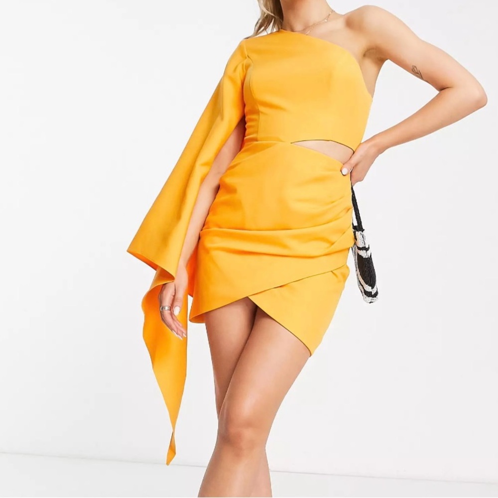 Orange lavish alice short dress